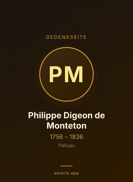 Gedenkportrait von Philippe Digeon de Monteton