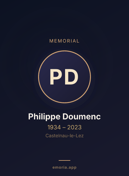 Memorial portrait of Philippe Doumenc
