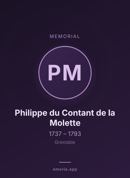 Memorial portrait of Philippe du Contant de la Molette