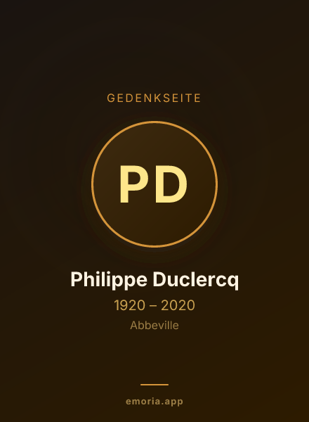 Gedenkportrait von Philippe Duclercq