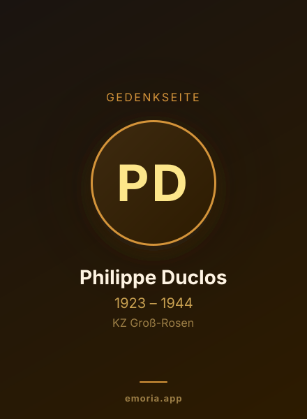 Gedenkportrait von Philippe Duclos