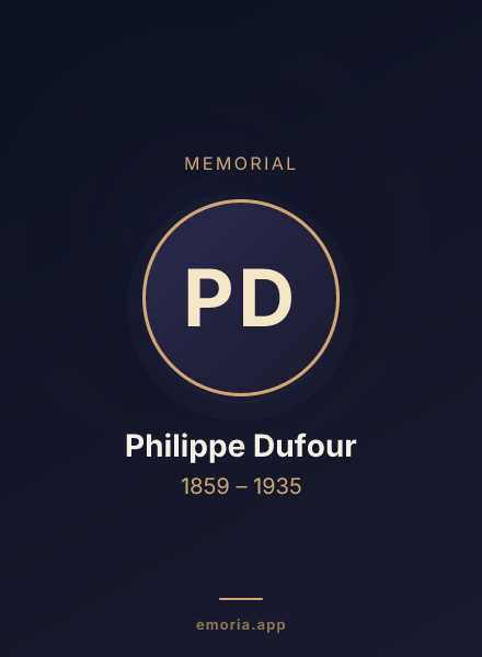 Memorial portrait of Philippe Dufour