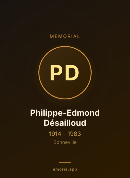Memorial portrait of Philippe-Edmond Désailloud