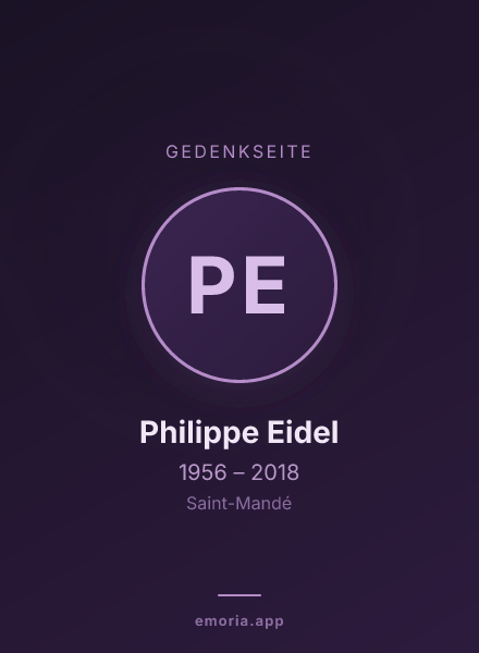 Gedenkportrait von Philippe Eidel