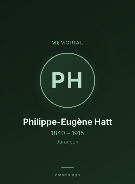 Memorial portrait of Philippe-Eugène Hatt