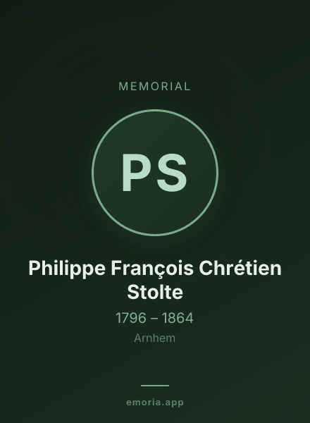 Memorial portrait of Philippe François Chrétien Stolte