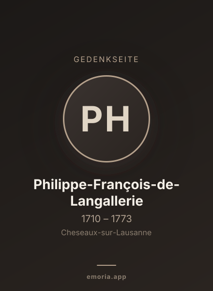 Gedenkportrait von Philippe-François-de-Langallerie