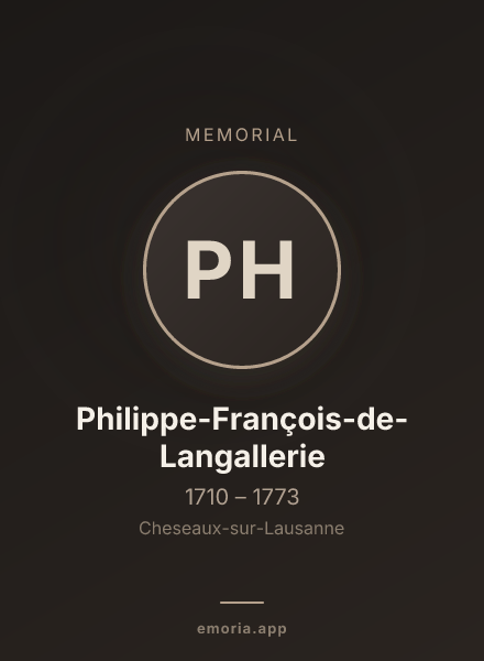 Memorial portrait of Philippe-François-de-Langallerie