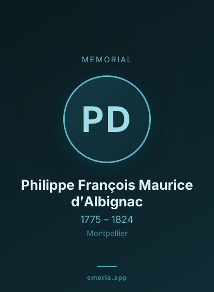 Memorial portrait of Philippe François Maurice d’Albignac