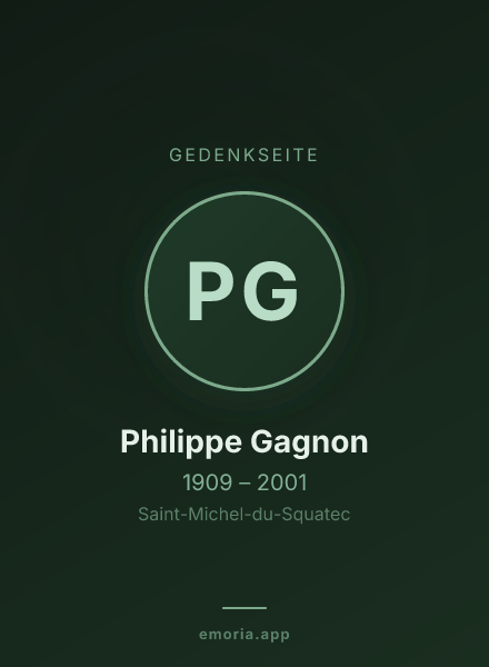 Gedenkportrait von Philippe Gagnon