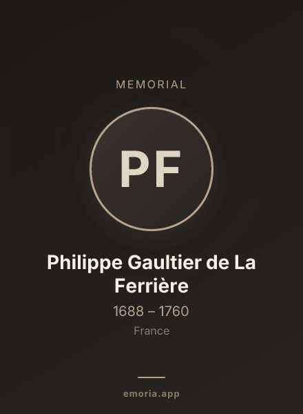 Memorial portrait of Philippe Gaultier de La Ferrière