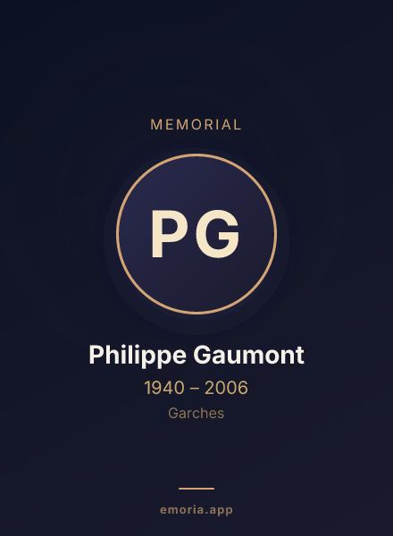 Memorial portrait of Philippe Gaumont