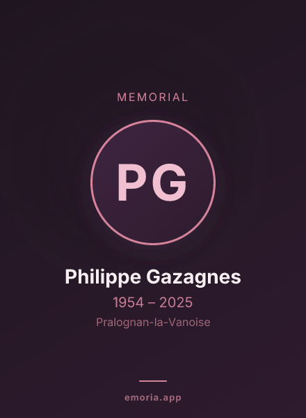 Memorial portrait of Philippe Gazagnes