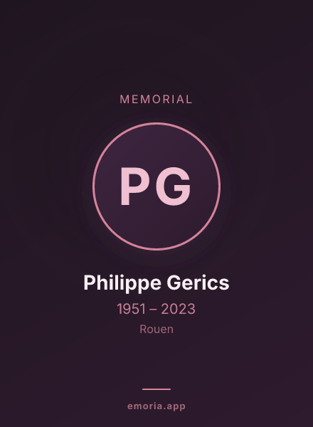 Memorial portrait of Philippe Gerics