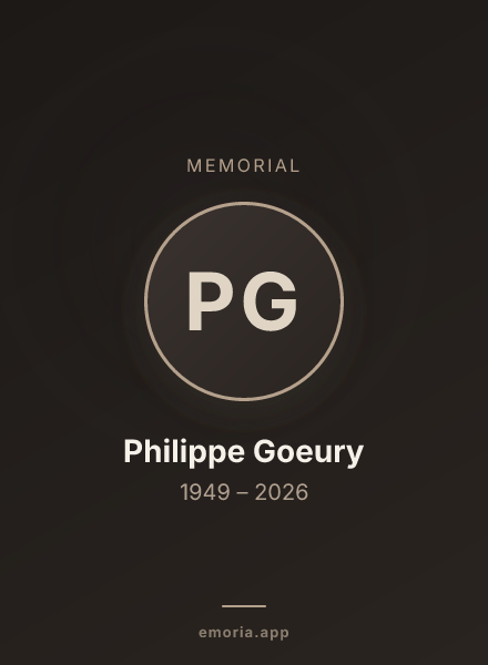 Memorial portrait of Philippe Goeury