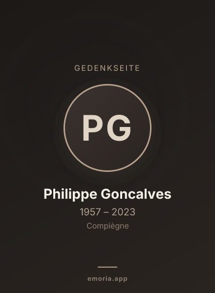 Gedenkportrait von Philippe Goncalves