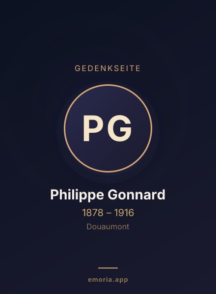 Gedenkportrait von Philippe Gonnard