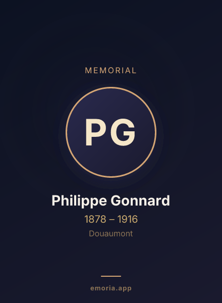 Memorial portrait of Philippe Gonnard