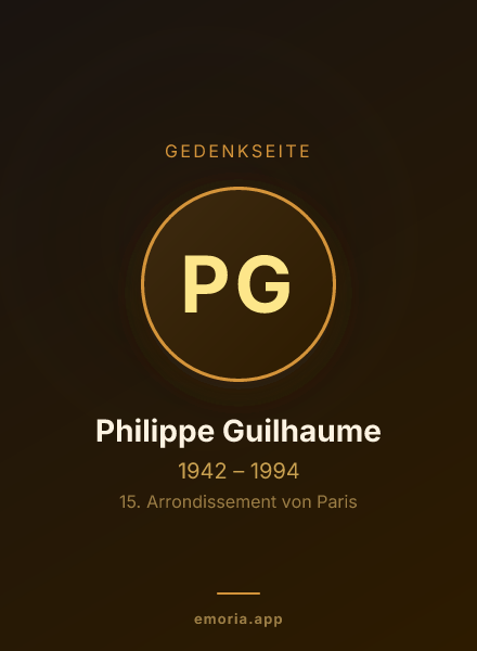Gedenkportrait von Philippe Guilhaume
