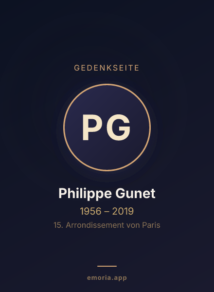 Gedenkportrait von Philippe Gunet