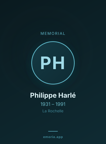 Memorial portrait of Philippe Harlé
