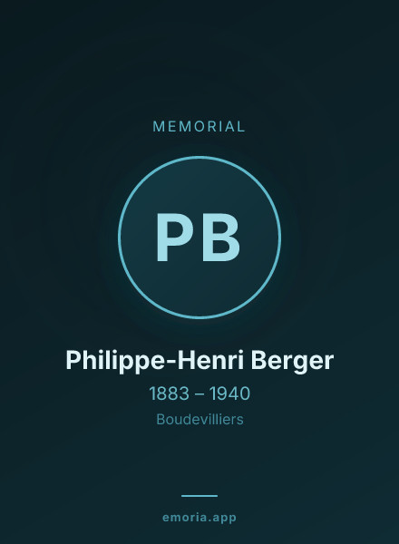 Memorial portrait of Philippe-Henri Berger