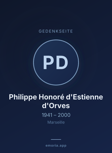 Gedenkportrait von Philippe Honoré d'Estienne d'Orves
