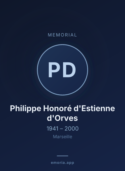 Memorial portrait of Philippe Honoré d'Estienne d'Orves