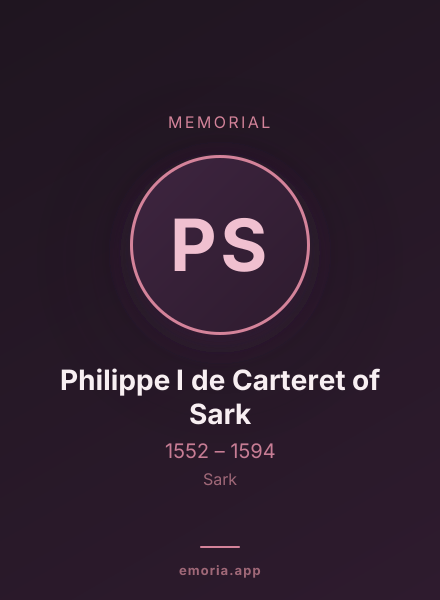 Memorial portrait of Philippe I de Carteret of Sark