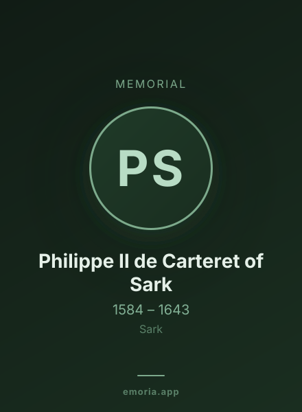 Memorial portrait of Philippe II de Carteret of Sark