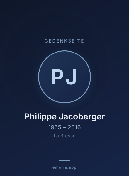 Gedenkportrait von Philippe Jacoberger