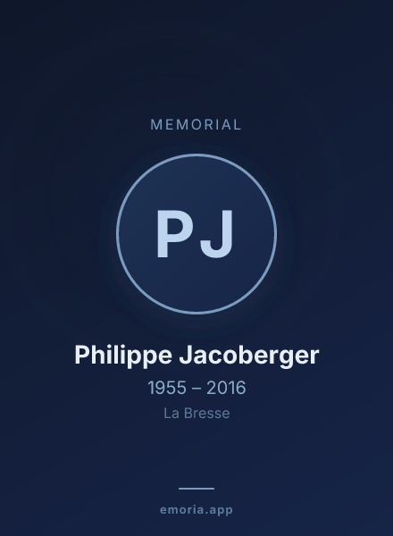 Memorial portrait of Philippe Jacoberger