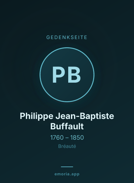 Gedenkportrait von Philippe Jean-Baptiste Buffault