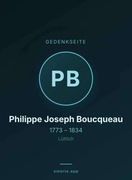 Gedenkportrait von Philippe Joseph Boucqueau
