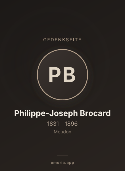 Gedenkportrait von Philippe-Joseph Brocard