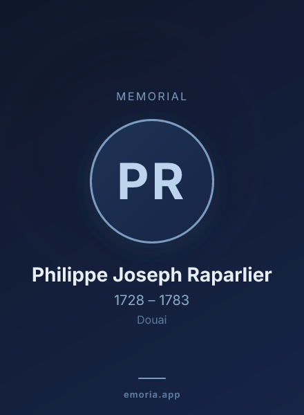 Memorial portrait of Philippe Joseph Raparlier