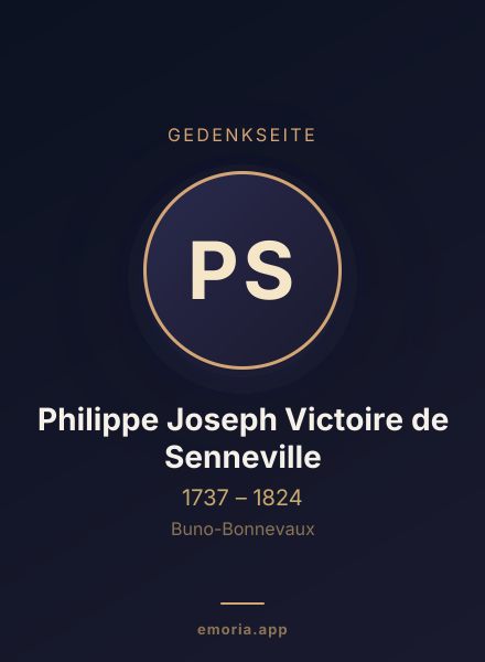 Gedenkportrait von Philippe Joseph Victoire de Senneville