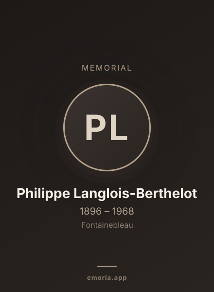 Memorial portrait of Philippe Langlois-Berthelot