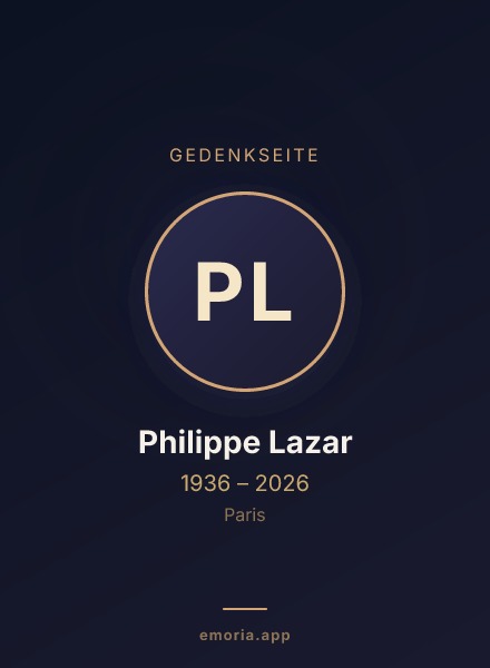 Gedenkportrait von Philippe Lazar