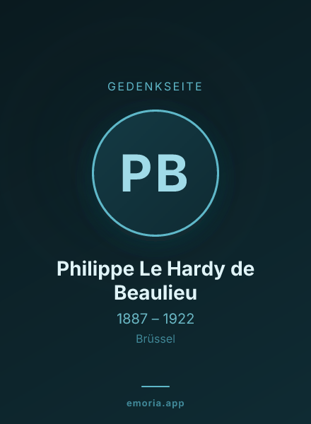 Gedenkportrait von Philippe Le Hardy de Beaulieu
