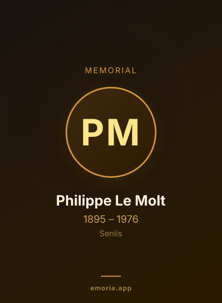 Memorial portrait of Philippe Le Molt