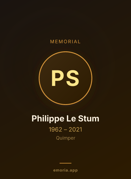 Memorial portrait of Philippe Le Stum