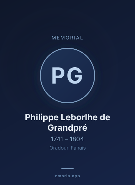 Memorial portrait of Philippe Leborlhe de Grandpré