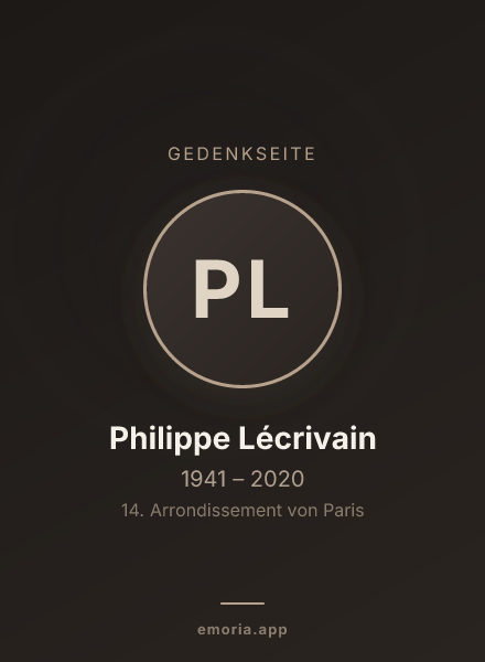 Gedenkportrait von Philippe Lécrivain