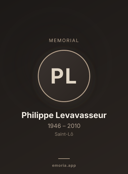 Memorial portrait of Philippe Levavasseur