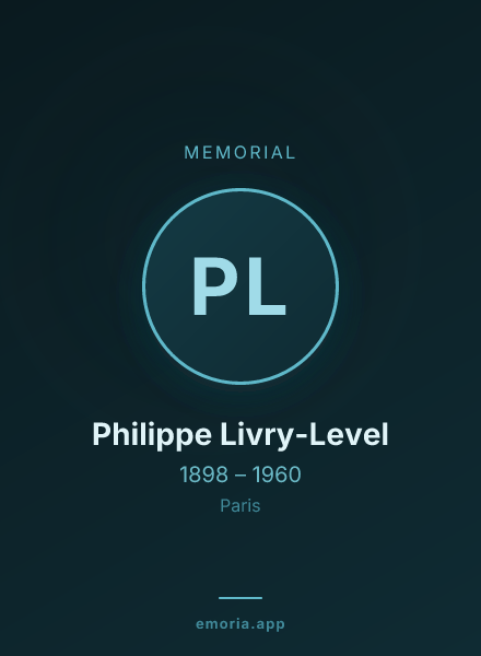 Memorial portrait of Philippe Livry-Level