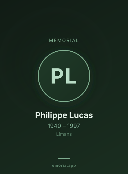 Memorial portrait of Philippe Lucas