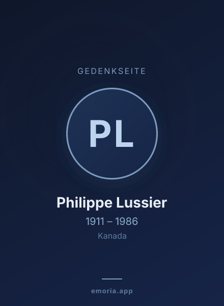 Gedenkportrait von Philippe Lussier