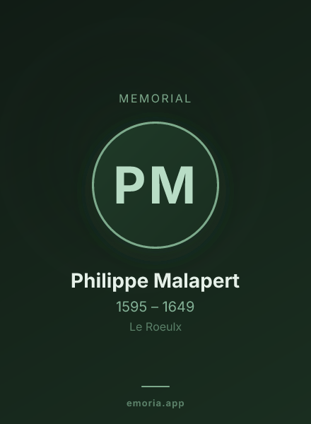 Memorial portrait of Philippe Malapert