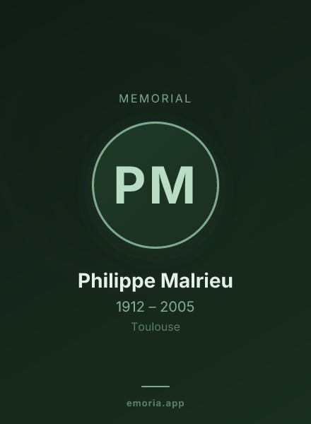 Memorial portrait of Philippe Malrieu